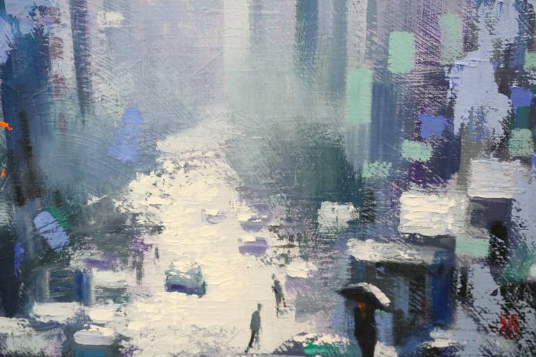 Original Contemporary Cities Painting by Chin H Shin
