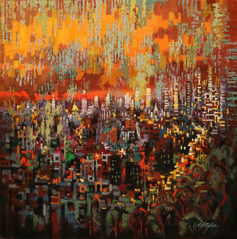 URBAN JUNGLE Painting by Chin H Shin | Saatchi Art