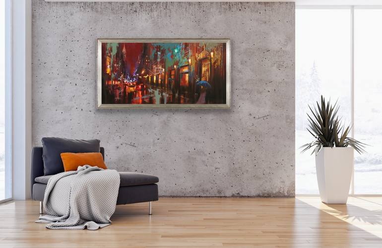 Original Contemporary Cities Painting by Chin H Shin