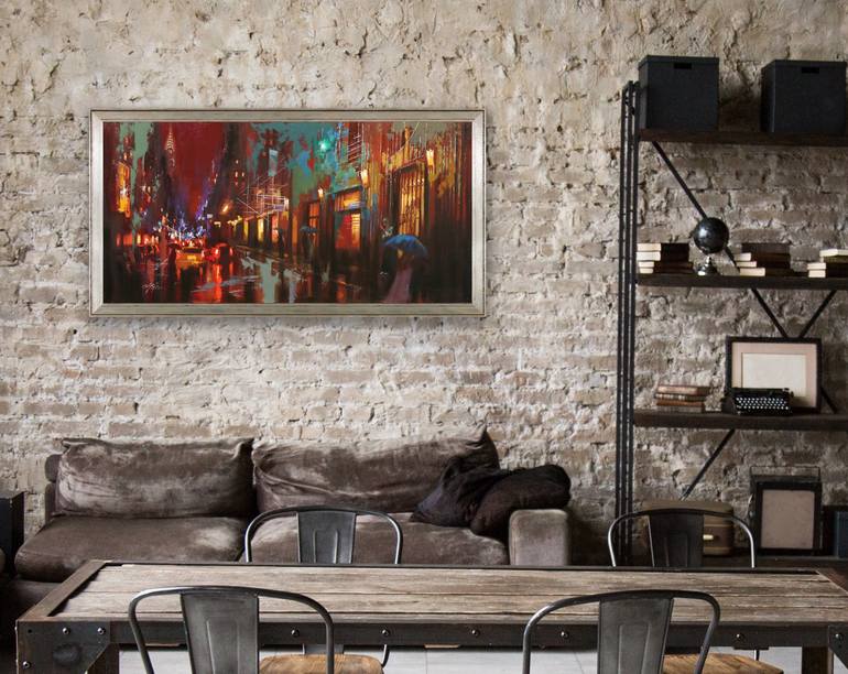Original Contemporary Cities Painting by Chin H Shin