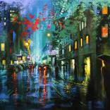 BLUE RAIN AND BROADWAY by Chin h Shin