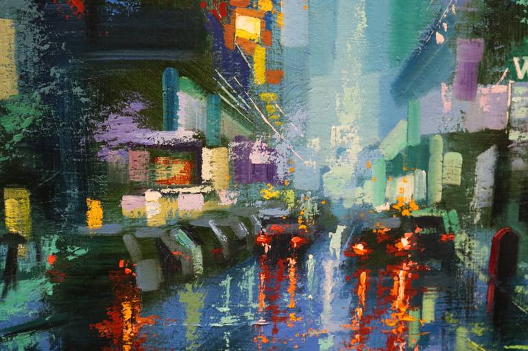 Original Contemporary Cities Painting by Chin H Shin