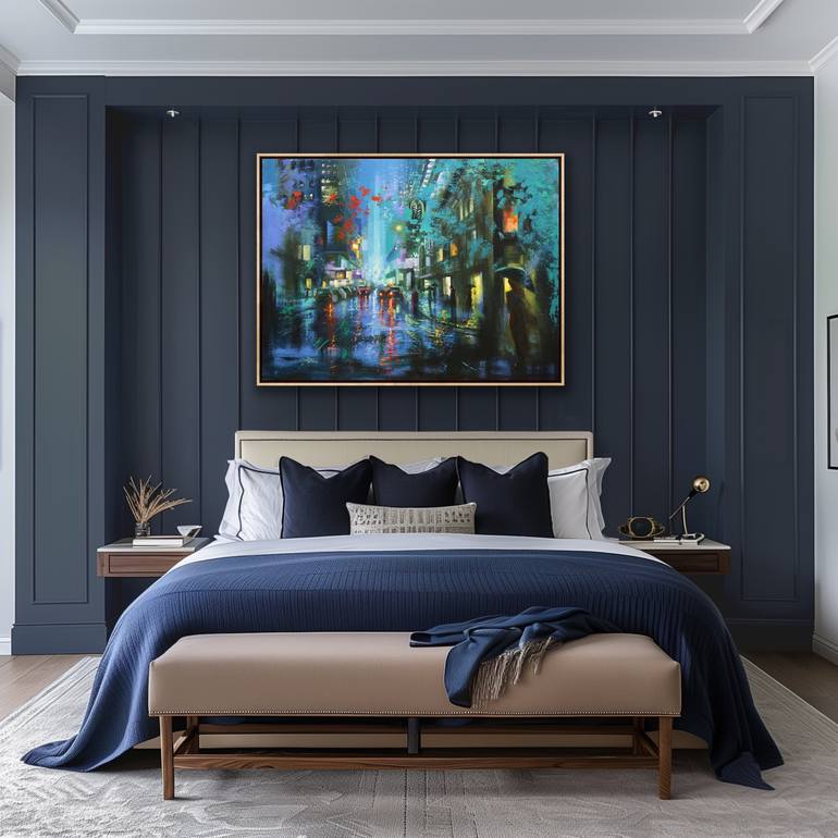 Original Contemporary Cities Painting by Chin H Shin