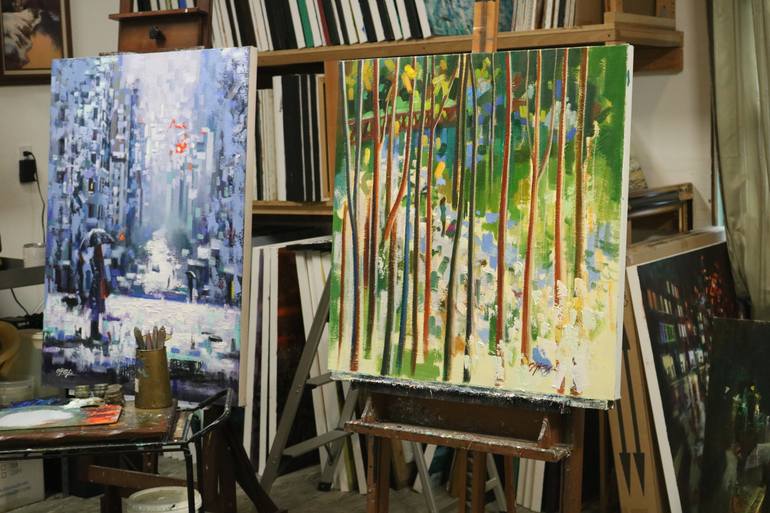 Original Contemporary Landscape Painting by Chin H Shin