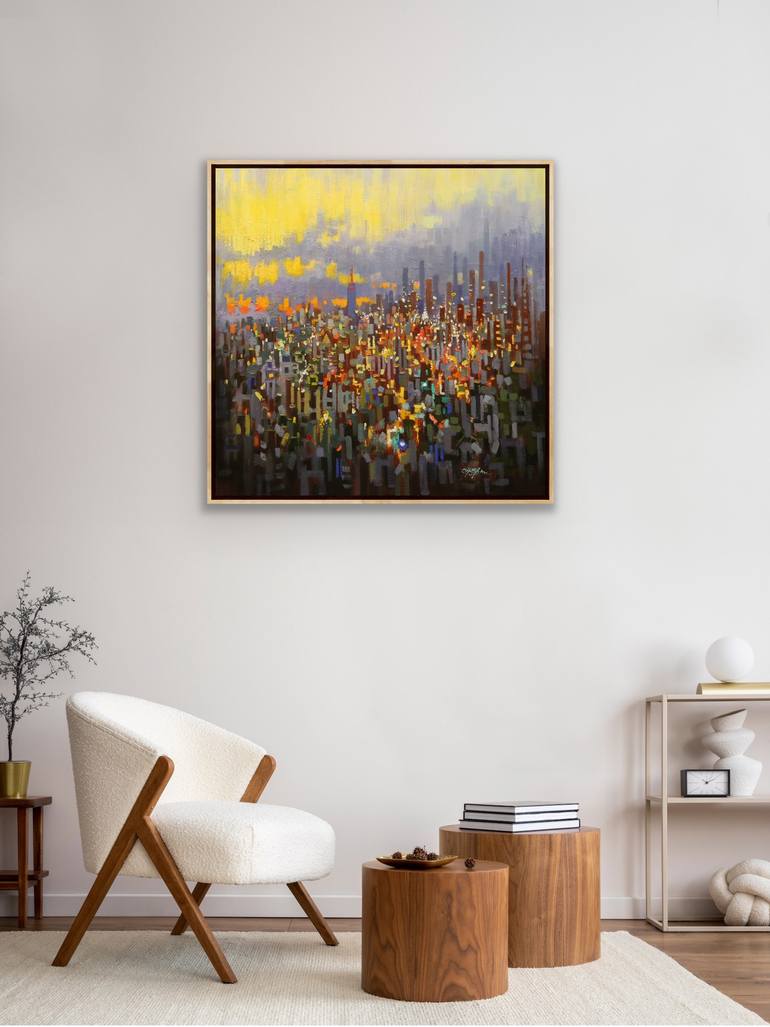 Original Conceptual Landscape Painting by Chin H Shin