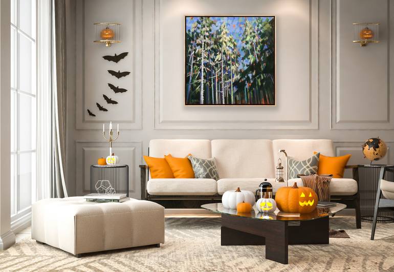 Original Conceptual Landscape Painting by Chin H Shin