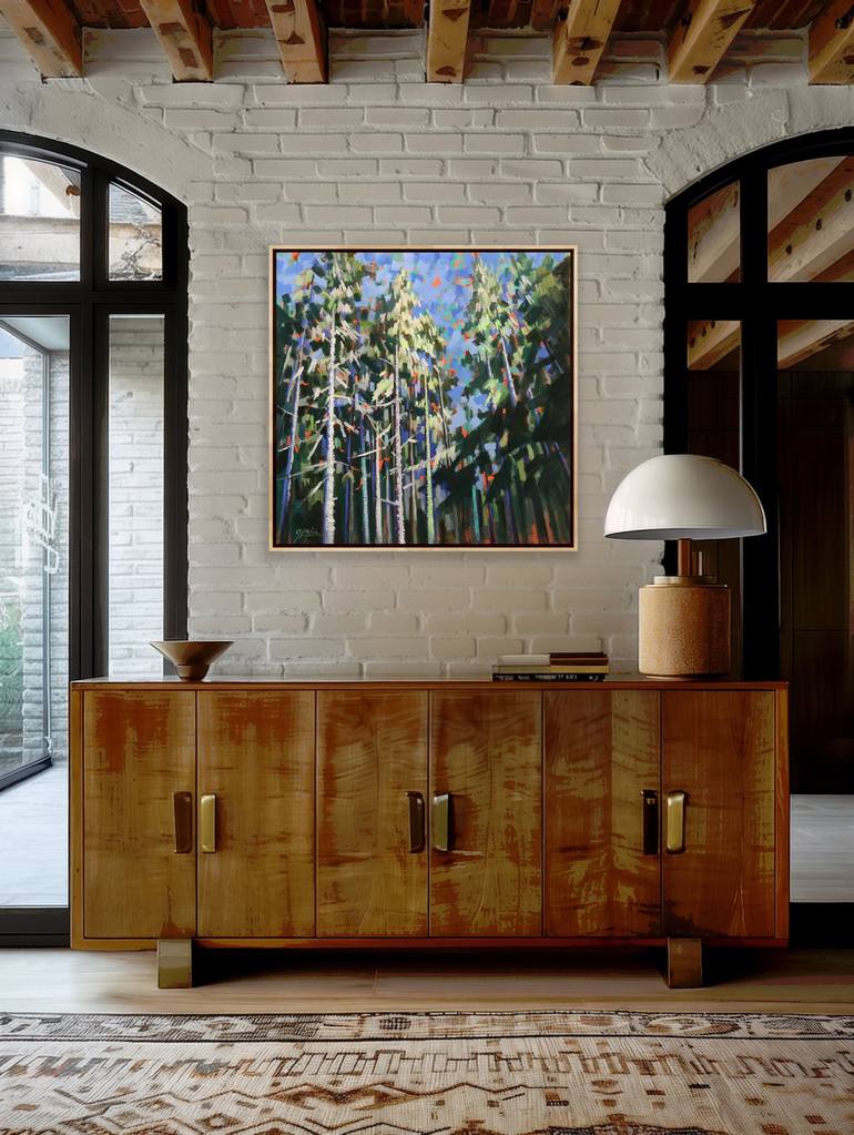 Original Conceptual Landscape Painting by Chin H Shin