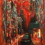 The Myth of New York 6 Red Sky by Chin h Shin