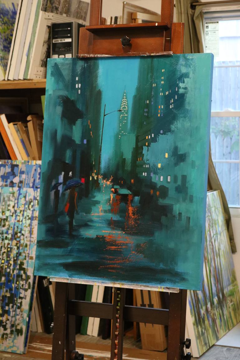 The Myth of Manhattan Painting by Chin H Shin | Saatchi Art