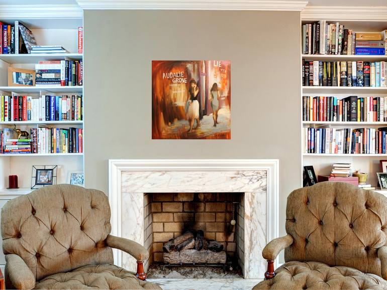 Original Expressionism Cities Painting by Chin H Shin