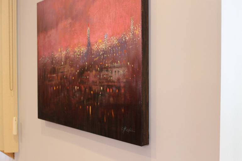 Original Expressionism Cities Painting by Chin H Shin