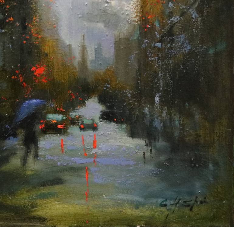 Original Expressionism Cities Painting by Chin H Shin