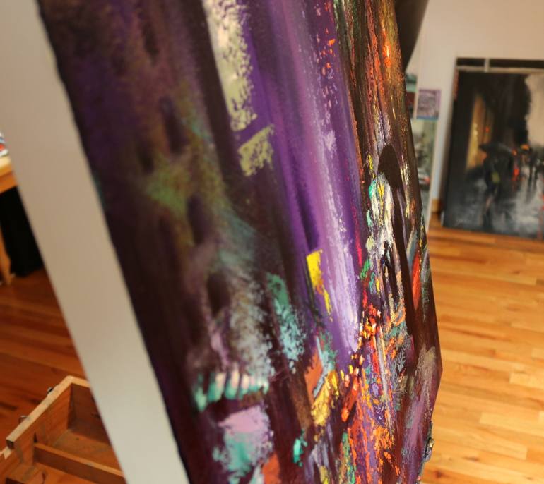 Original Expressionism Cities Painting by Chin H Shin