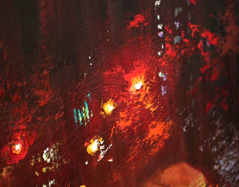 Original Expressionism Cities Painting by Chin H Shin