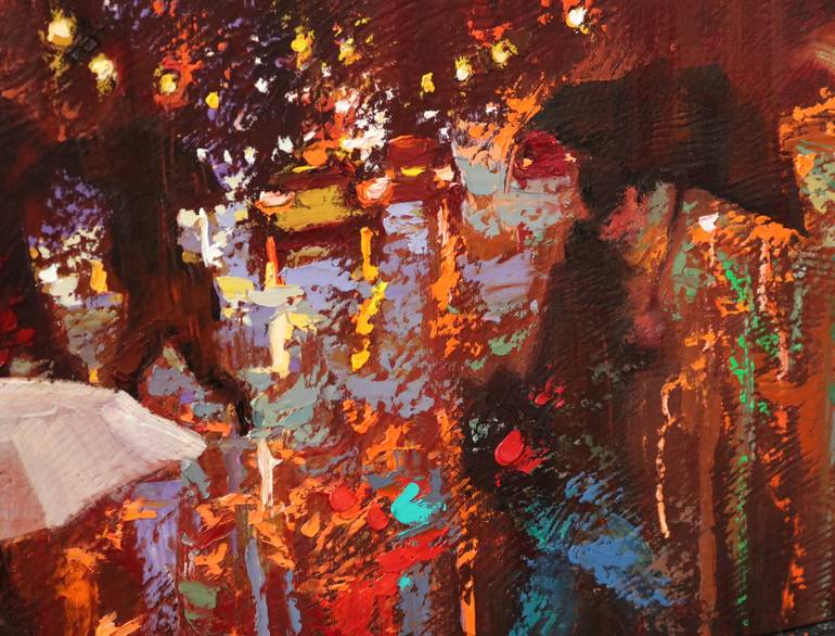 Original Expressionism Cities Painting by Chin H Shin