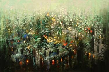 Original Cities Paintings by Chin h Shin