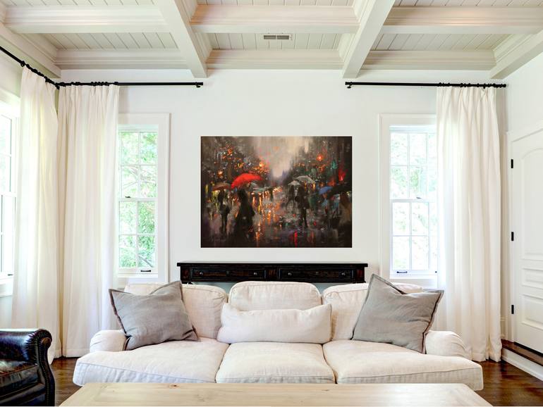 Original Expressionism Cities Painting by Chin H Shin