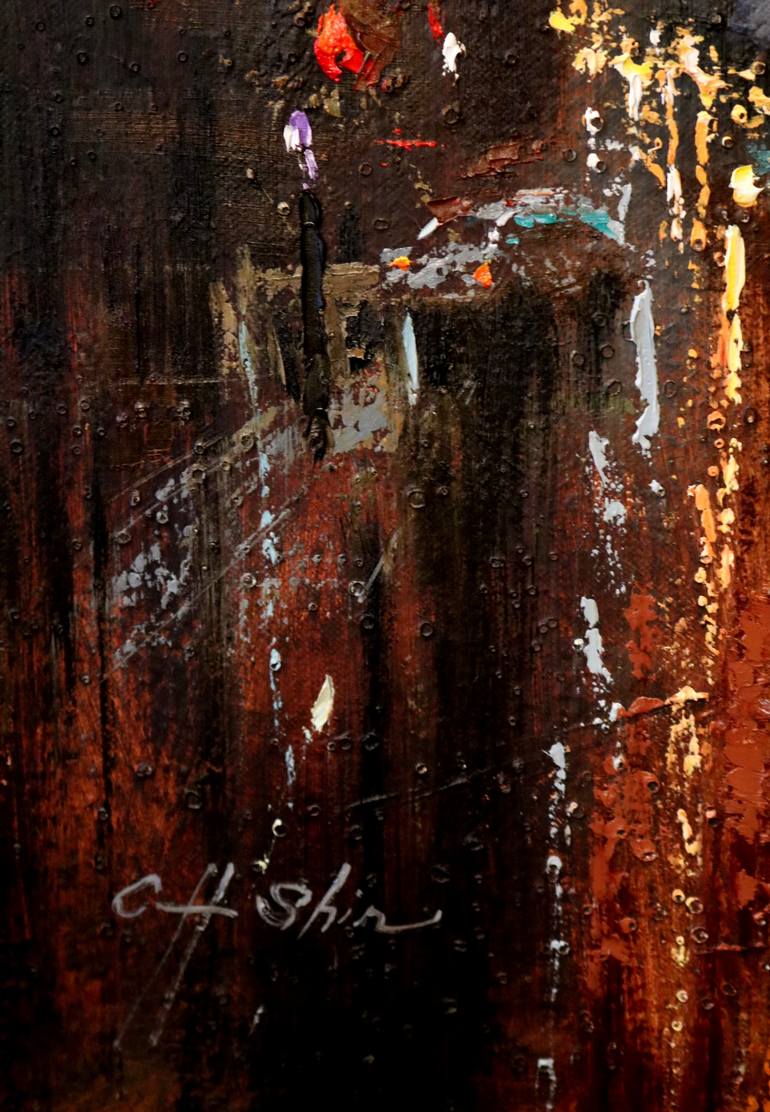 Original Expressionism Cities Painting by Chin H Shin