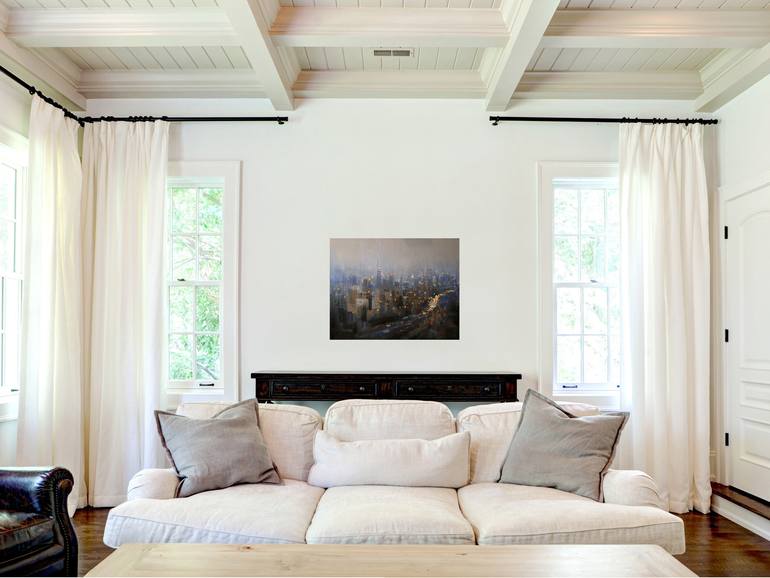 Original Expressionism Cities Painting by Chin H Shin