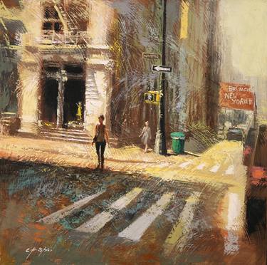 Original Expressionism Cities Paintings by Chin h Shin