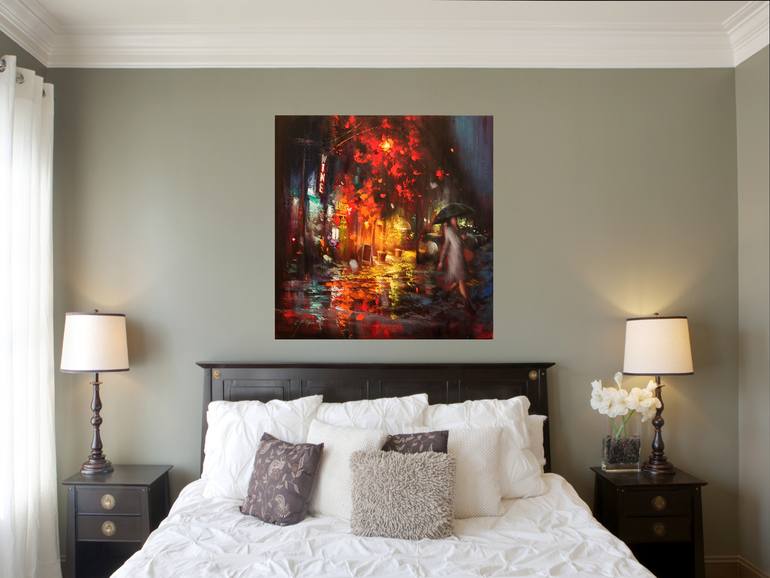 Original Expressionism Cities Painting by Chin H Shin