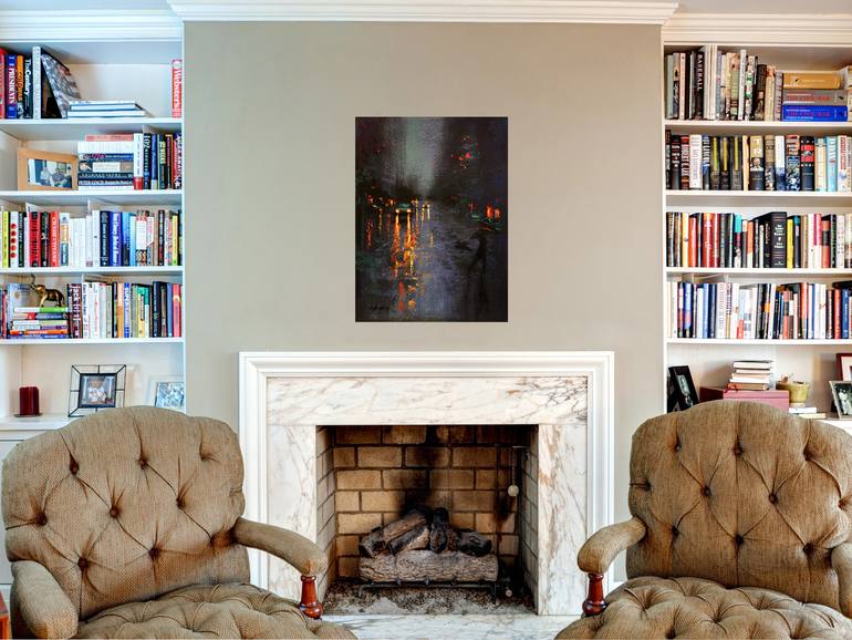 Original Expressionism Cities Painting by Chin H Shin