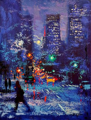 Saatchi Art Artist Chin h Shin; Painting, “The Moon over Empire State Building” #art