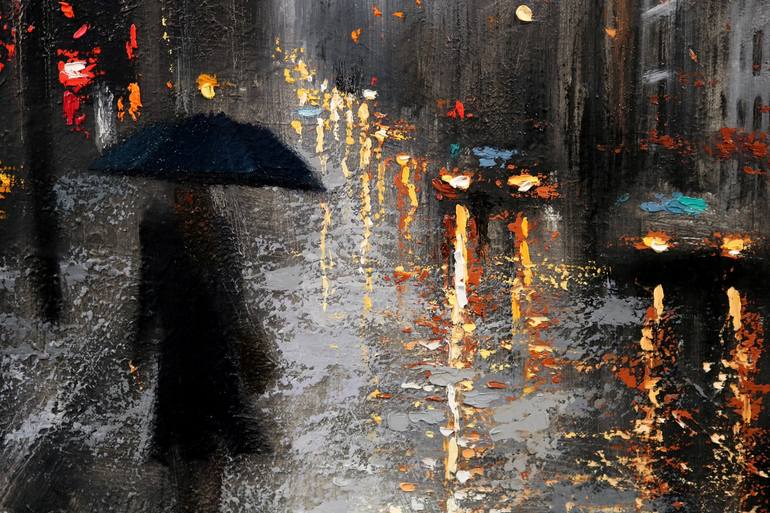 Original Expressionism Cities Painting by Chin H Shin