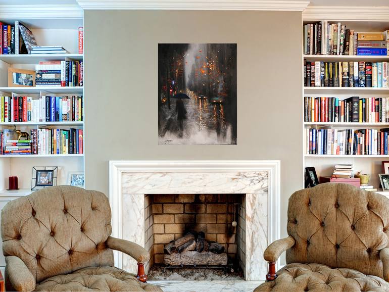 Original Expressionism Cities Painting by Chin H Shin