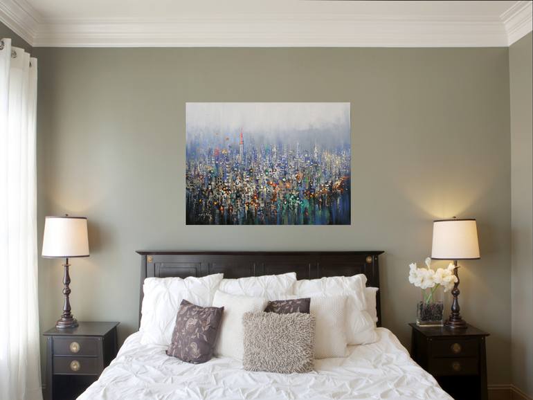Original Expressionism Cities Painting by Chin H Shin