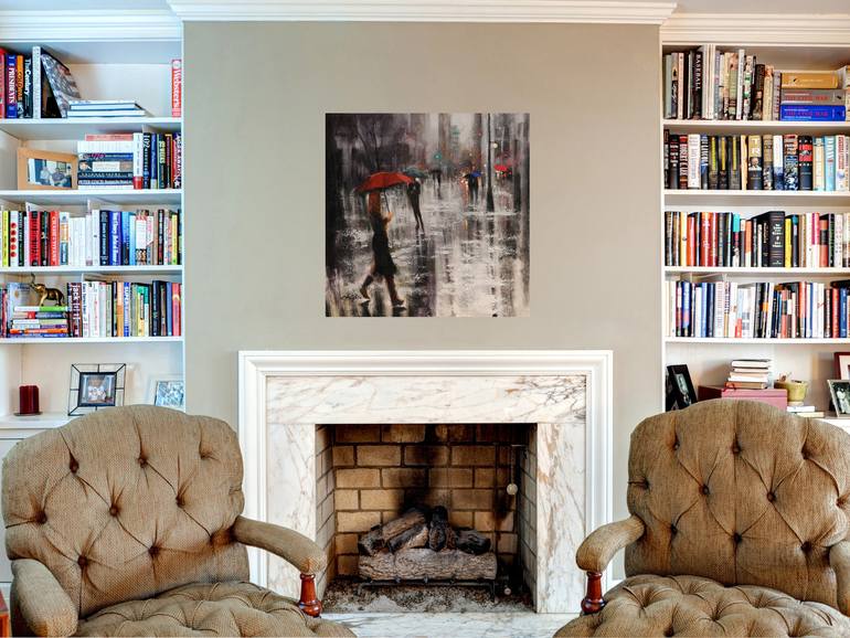 Original Expressionism Cities Painting by Chin H Shin