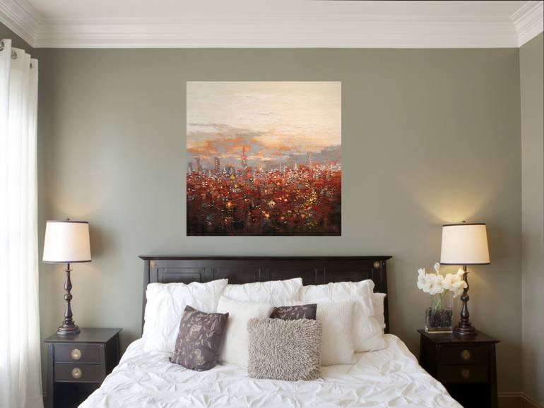 Original Expressionism Cities Painting by Chin H Shin