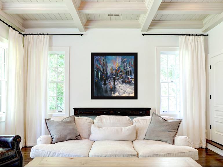 Original Expressionism Cities Painting by Chin H Shin