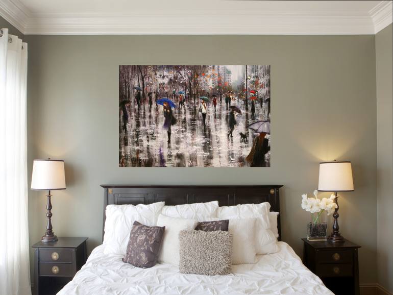 Original Expressionism Cities Painting by Chin H Shin