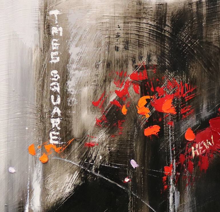 Original Expressionism Cities Painting by Chin H Shin