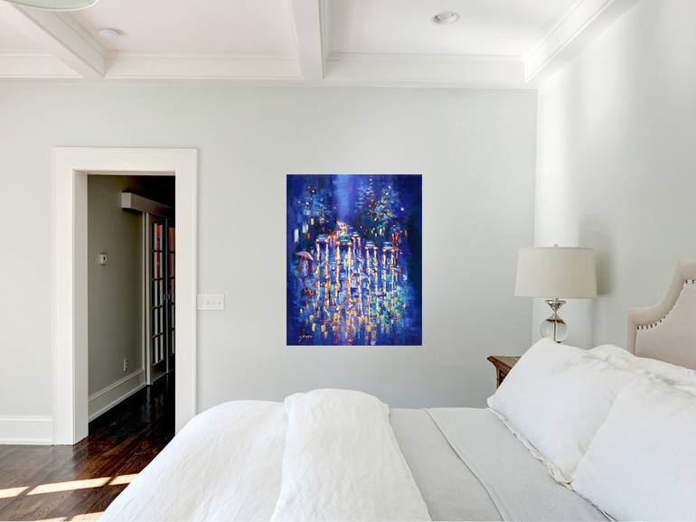 Original Expressionism Cities Painting by Chin H Shin