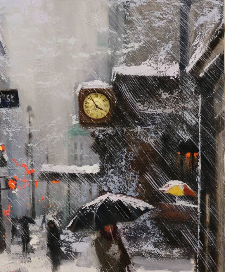 Original Expressionism Cities Painting by Chin H Shin