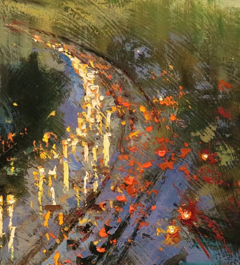 Original Expressionism Cities Painting by Chin h Shin