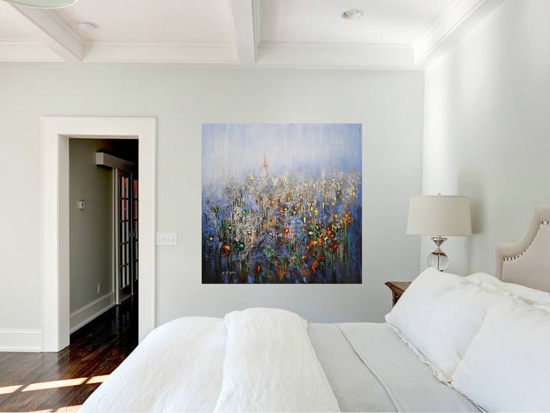 Original Expressionism Cities Painting by Chin H Shin