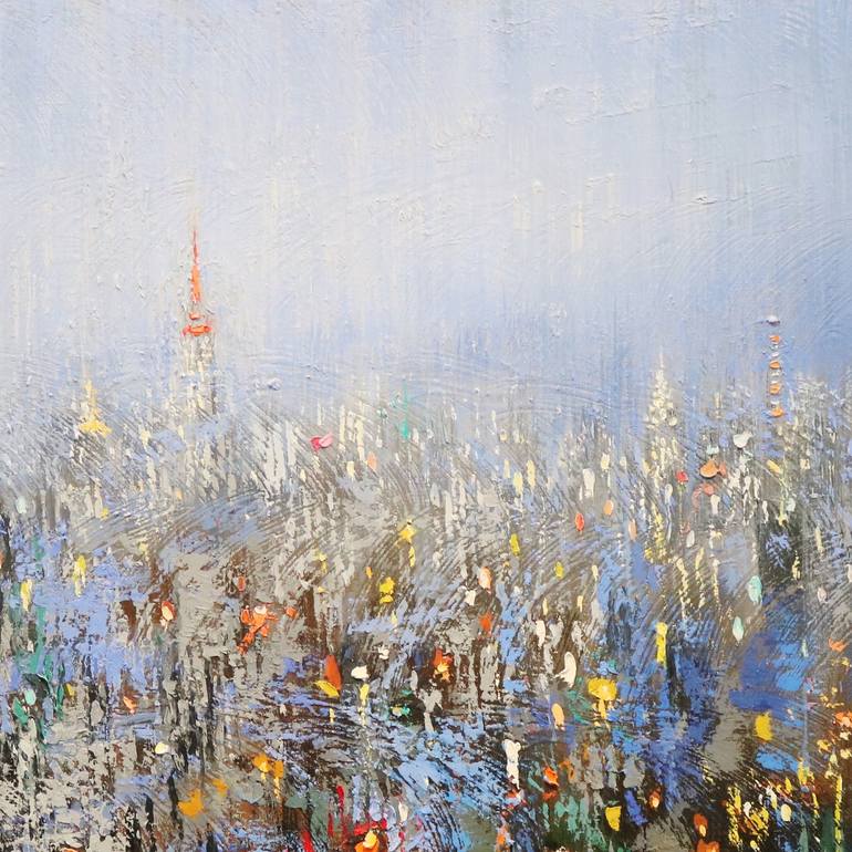 Original Expressionism Cities Painting by Chin H Shin