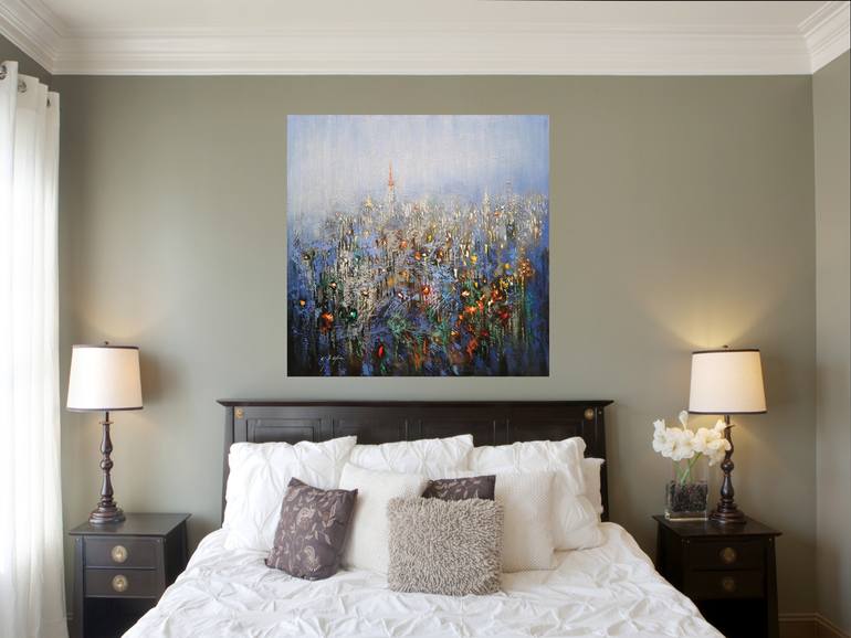Original Expressionism Cities Painting by Chin H Shin