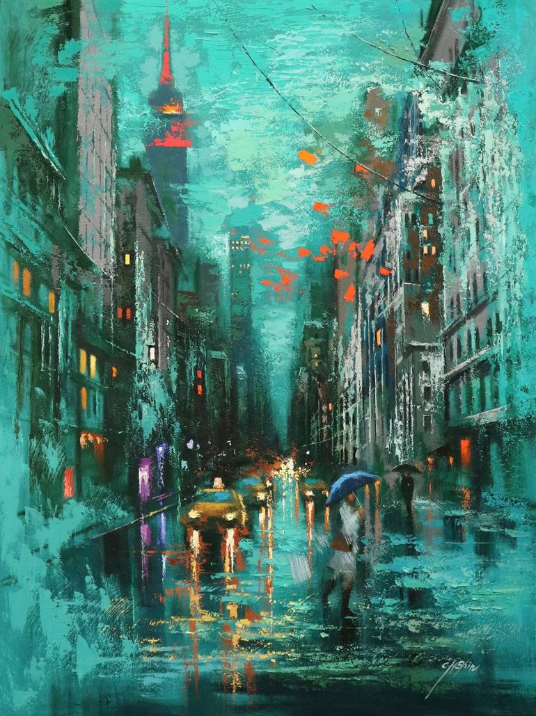The Myth of New York 2 Painting by Chin h Shin | Saatchi Art