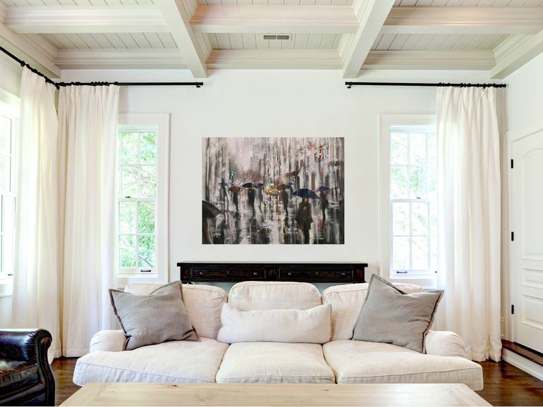 Original Expressionism Cities Painting by Chin H Shin