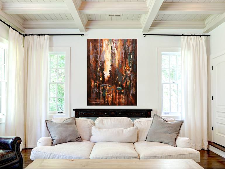 Original Expressionism Cities Painting by Chin H Shin