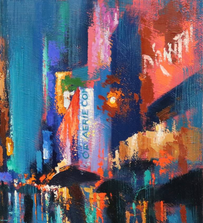 Original Expressionism Cities Painting by Chin h Shin