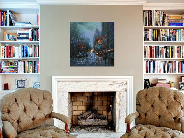 Original Expressionism Cities Painting by Chin H Shin