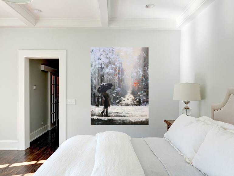 Original Expressionism Cities Painting by Chin H Shin