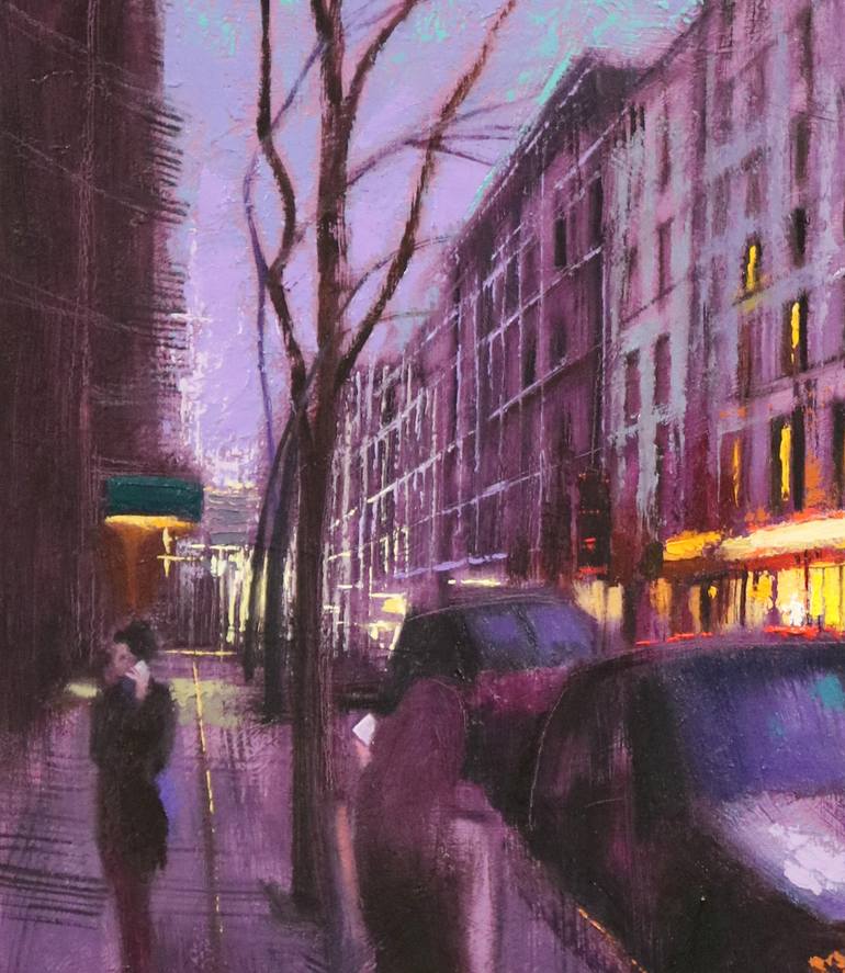 Original Expressionism Cities Painting by Chin H Shin