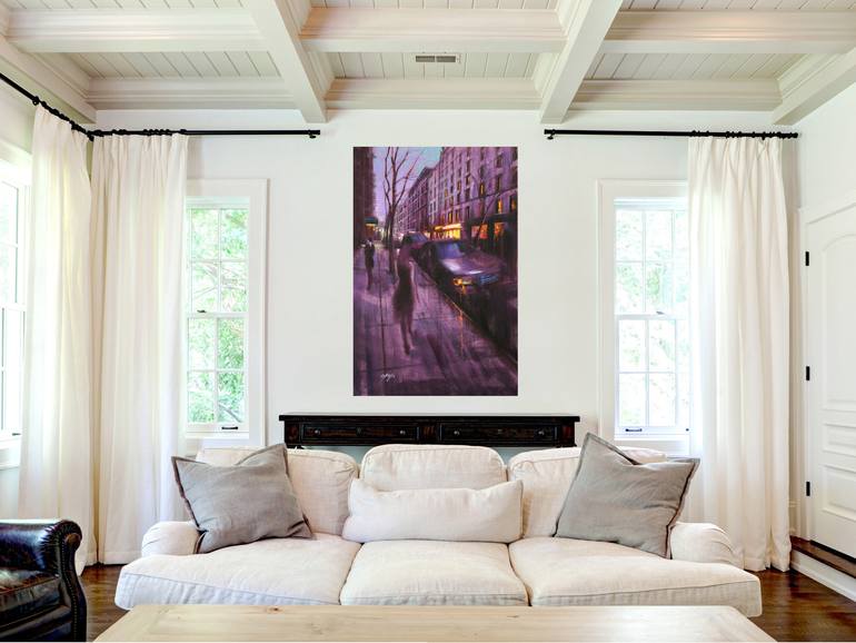 Original Expressionism Cities Painting by Chin H Shin