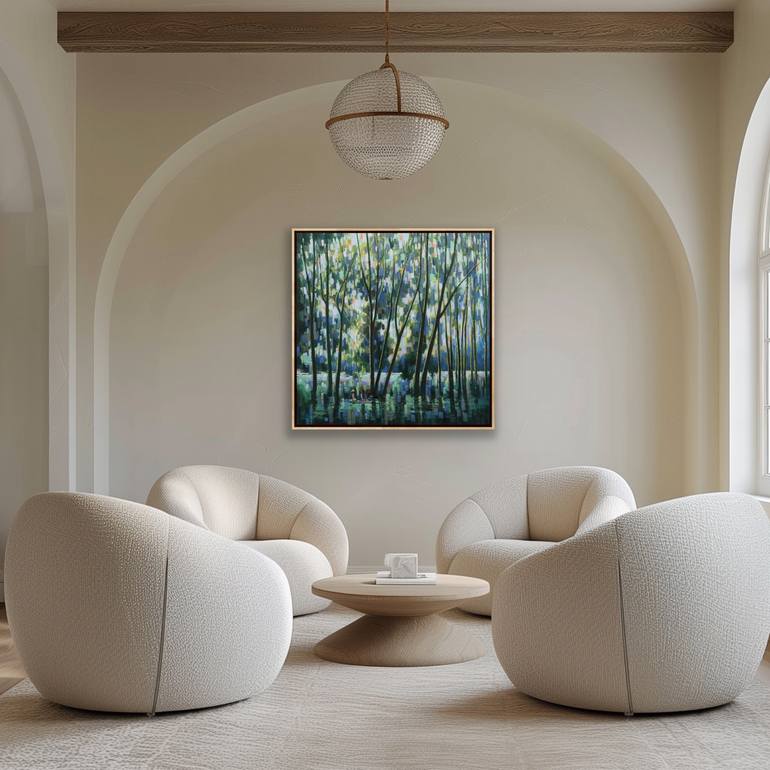 Original Expressionism Landscape Painting by Chin H Shin